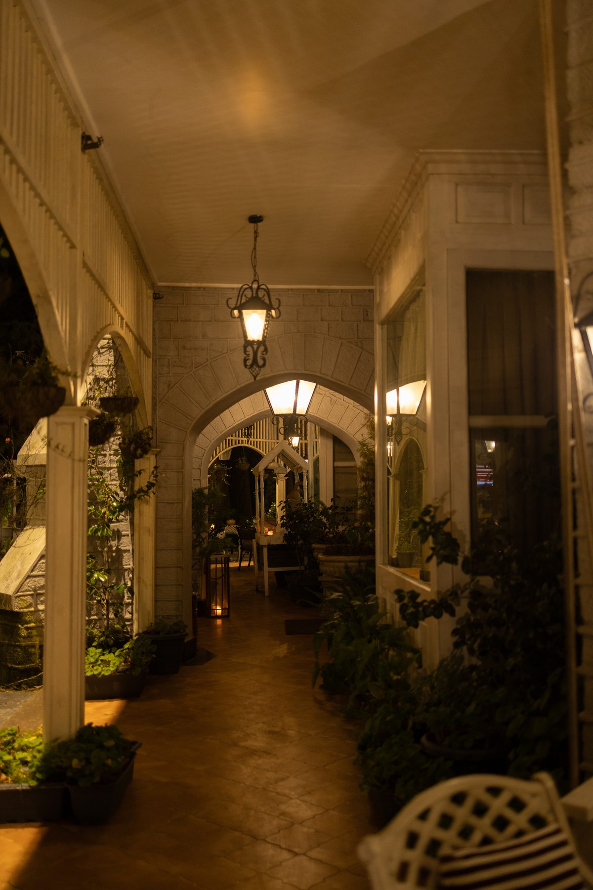 Along the arches