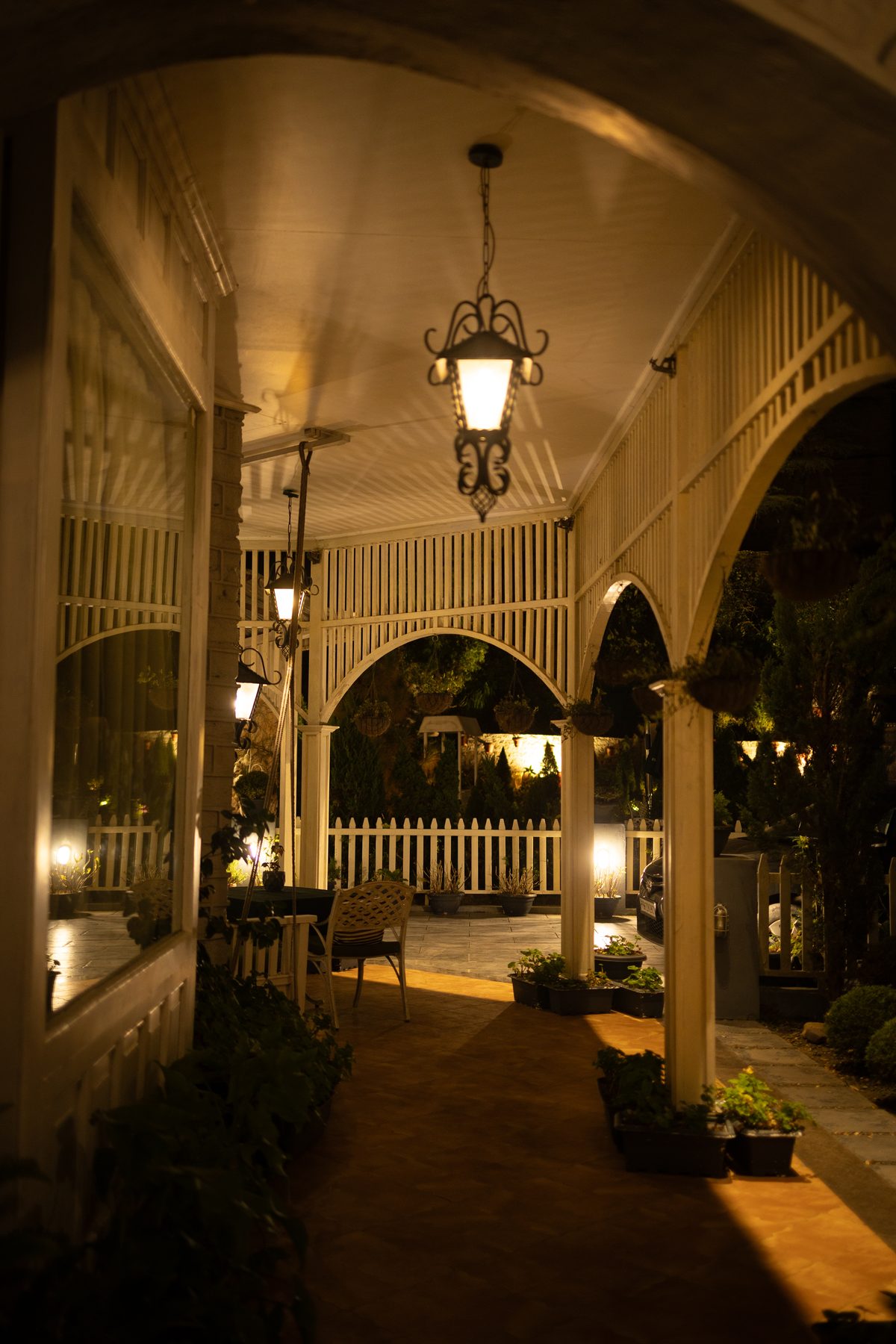 The verandah after dark
