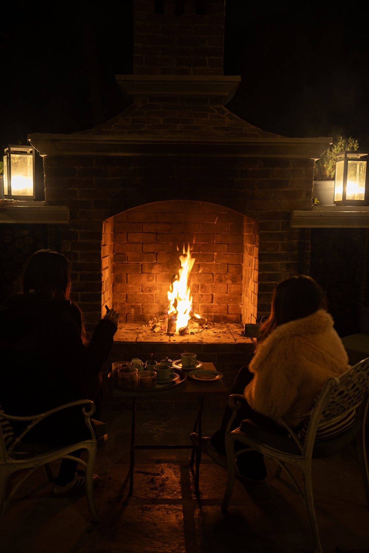 By the fire